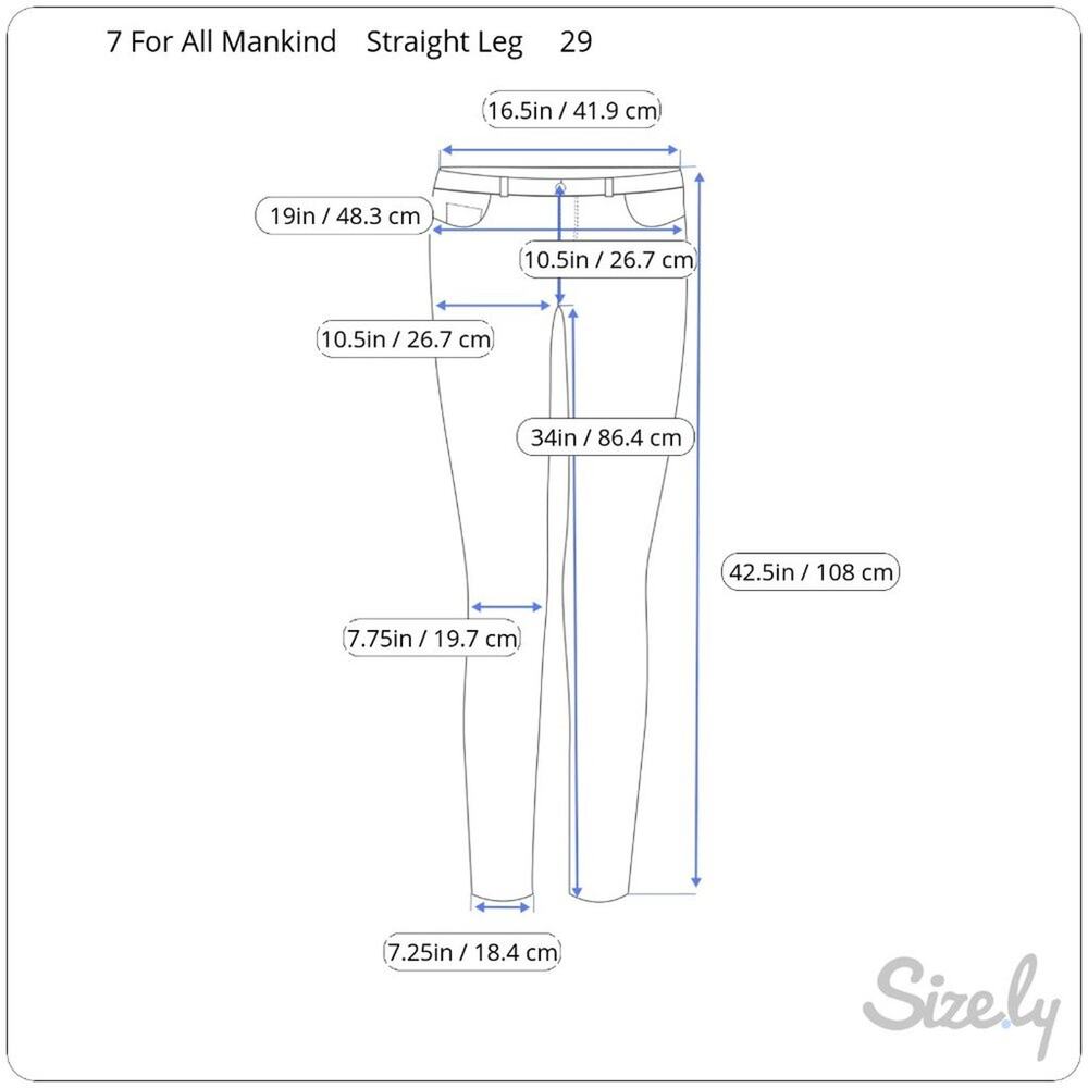 7 Dark Wash Straight Leg Jeans 29 - Picture 2 of 13